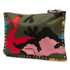 Secondhand Valentino Nylon Rockstud Camouflage Zip Clutch