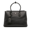 Prada Saffiano Cuir Turnlock Twin Satchel Secondhand
