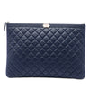 Chanel Large Quilted Lambskin Boy O Case Clutch Secondhand