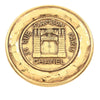Chanel Gold Plated 31 Rue Cambon Round Brooch Secondhand