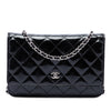 Chanel CC Quilted Patent Wallet On Chain Secondhand