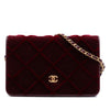 Chanel CC Quilted Velvet Wallet on Chain Secondhand