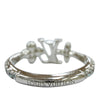 Louis Vuitton Palladium Plated and Strass LV Iconic Ring Metal Secondhand