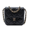 Chanel CC Quilted Caviar Flap Card Holder On Chain Secondhand