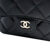 Chanel CC Quilted Caviar Flap Card Holder On Chain Secondhand