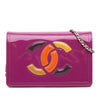 Chanel Patent CC Lipstick Wallet On Chain Secondhand