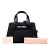 Miu Miu Small Canapa Canvas and leather Logo Satchel Secondhand