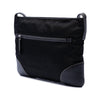 Prada Vitello Daino Trimmed Tessuto Zip Top Crossbody Secondhand