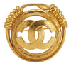 Chanel Gold Plated CC Brooch Secondhand