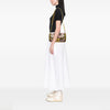 Fendi Zucca Embroidered Canvas Floral Baguette Satchel Secondhand
