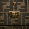 Fendi Zucca Embroidered Canvas Floral Baguette Satchel Secondhand