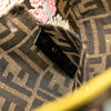 Fendi Zucca Embroidered Canvas Floral Baguette Satchel Secondhand