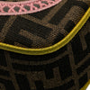 Fendi Zucca Embroidered Canvas Floral Baguette Satchel Secondhand