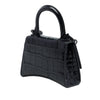 Balenciaga Mini Croc Embossed Calfskin Hourglass Top Handle Bag Secondhand