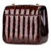 Saint Laurent Small Patent Monogram Tortoiseshell Vicky Chain Bag Secondhand