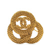 Chanel Gold Plated CC Triple Circle Brooch Secondhand