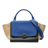 Celine Small Tricolor Leather Trapeze Satchel Secondhand