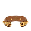 Hermès Leather and Gold Plated Chaine d Ancre Cuff Bracelet Secondhand