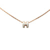 Hermès Rose Gold Enamel Mini Pop H Pendant Secondhand