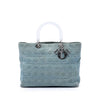 Dior Large Denim Cannage Acrylic Handles Lady Dior Secondhand