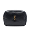 Saint Laurent Small Padded Lambskin Monogram Calypso Cosmetic Pouch Secondhand