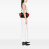 Celine Medium Tricolor Calfskin and Suede Trapeze Satchel Secondhand