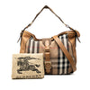 Burberry Medium House Check Canvas Ashwood Hobo Secondhand