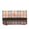 Burberry Haymarket Check Coated Canvas Adeline Fold over Clutch Secondhand