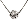 Chanel CC Brass Strass Camellia Pendant Necklace Secondhand