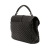 Saint Laurent Large Sheepskin Chevron Monogram Monochrome College Bag Secondhand