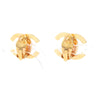 Chanel Gold Plated CC Turn Lock Clip on Earrings Secondhand
