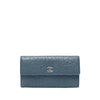 Chanel Powder Blue Embossed Wallet - 2010s Second hand