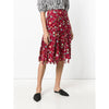 Romeo Gigli Burgundy Floral Skirt - '00s Second hand