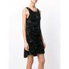 Moschino Black Wool Sequined Dress - 2000s Second hand