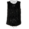 Secondhand Gucci Black Mink and Lace Sleeveless Top - 2000s