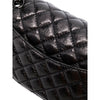 Chanel Metallic Grey Quilted Leather Shoulder Bag - 2000s Second hand