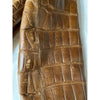 Carlo Tivioli Brown Crocodile Leather Jacket - '90s Second hand