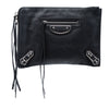 Secondhand Balenciaga Goatskin Motocross Classic Metallic Edge Clutch