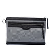 Secondhand Balenciaga Lambskin and Mesh Motocross Classic Clip M Clutch