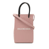 Secondhand Balenciaga Mini Calfskin Logo Shopping Phone Holder