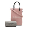 Secondhand Balenciaga Mini Calfskin Logo Shopping Phone Holder