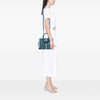Secondhand Balenciaga Mini Leather Striped Papier A6 Zip Around Satchel