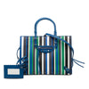 Secondhand Balenciaga Mini Leather Striped Papier A6 Zip Around Satchel