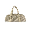 Secondhand DIOR Diorissimo Boston Bag in Jacquard Canvas with Embroidered Details and Leather Accents-'00s