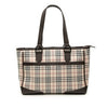 Secondhand Burberry House Check Canvas Tote
