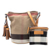 Secondhand Burberry Mini Mega Check Canvas Ashby Tassel Bucket Bag