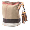 Secondhand Burberry Mini Mega Check Canvas Ashby Tassel Bucket Bag