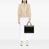 Secondhand Burberry Nova Check Canvas Trimmed Leather Satchel
