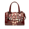Secondhand Burberry Patent Trimmed House Check Coated Canvas Hearts Pilgrim Satchel