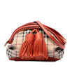 Secondhand Burberry Prorsum Haymarket Check Coated Canvas Brogue Tassel Crossbody